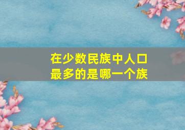 在少数民族中人口最多的是哪一个族