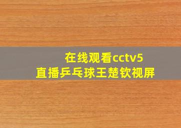 在线观看cctv5直播乒乓球王楚钦视屏