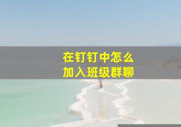 在钉钉中怎么加入班级群聊