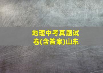 地理中考真题试卷(含答案)山东