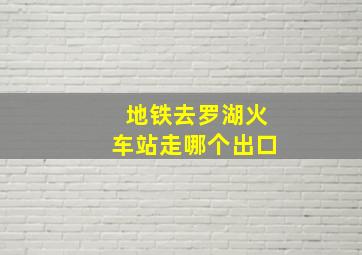 地铁去罗湖火车站走哪个出口