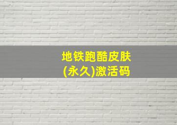 地铁跑酷皮肤(永久)激活码