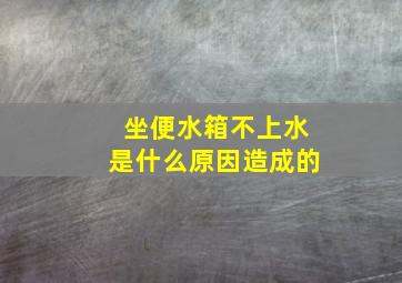 坐便水箱不上水是什么原因造成的