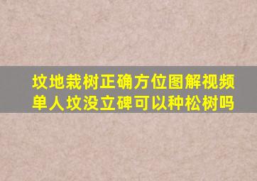 坟地栽树正确方位图解视频单人坟没立碑可以种松树吗