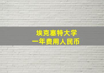 埃克塞特大学一年费用人民币