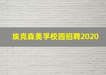 埃克森美孚校园招聘2020