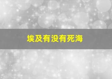 埃及有没有死海