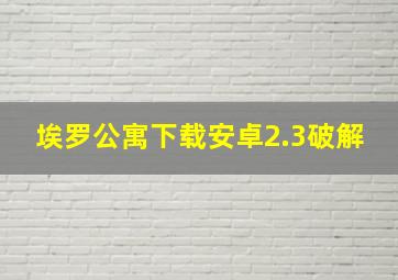 埃罗公寓下载安卓2.3破解