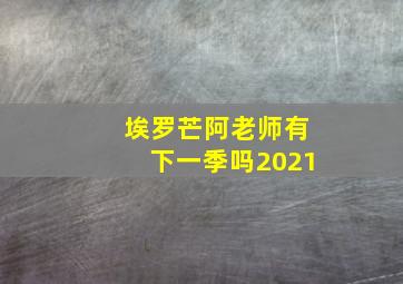 埃罗芒阿老师有下一季吗2021