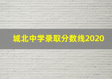 城北中学录取分数线2020