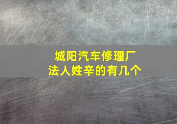 城阳汽车修理厂法人姓辛的有几个