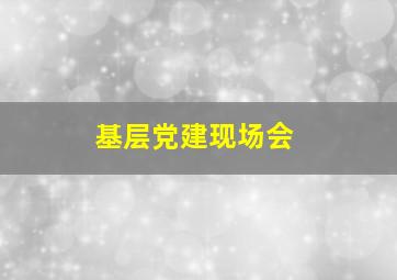 基层党建现场会