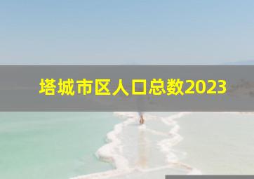 塔城市区人口总数2023