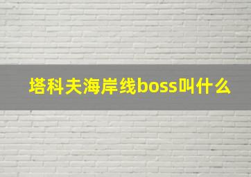 塔科夫海岸线boss叫什么