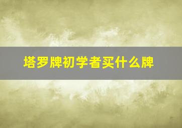 塔罗牌初学者买什么牌