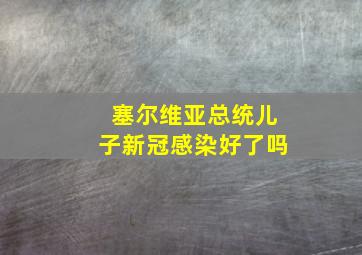 塞尔维亚总统儿子新冠感染好了吗