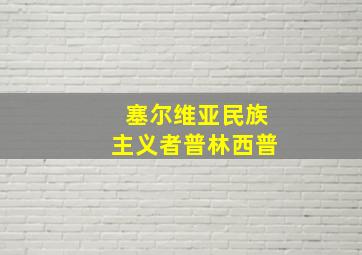 塞尔维亚民族主义者普林西普