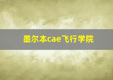 墨尔本cae飞行学院