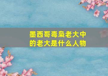 墨西哥毒枭老大中的老大是什么人物