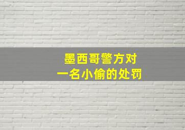 墨西哥警方对一名小偷的处罚