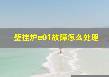 壁挂炉e01故障怎么处理