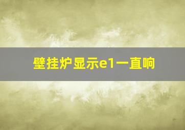 壁挂炉显示e1一直响