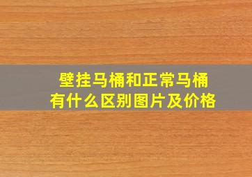 壁挂马桶和正常马桶有什么区别图片及价格