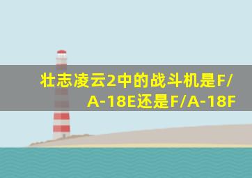 壮志凌云2中的战斗机是F/A-18E还是F/A-18F