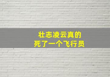 壮志凌云真的死了一个飞行员