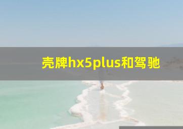 壳牌hx5plus和驾驰