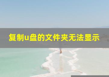 复制u盘的文件夹无法显示