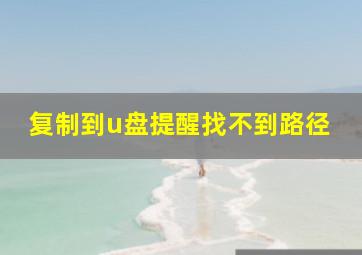 复制到u盘提醒找不到路径