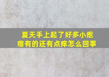 夏天手上起了好多小疙瘩有的还有点痒怎么回事