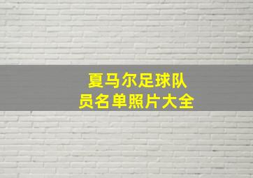 夏马尔足球队员名单照片大全