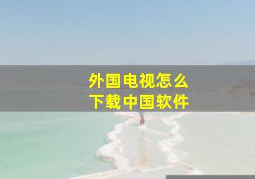 外国电视怎么下载中国软件