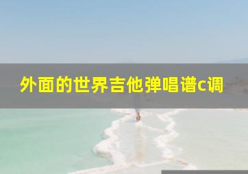 外面的世界吉他弹唱谱c调