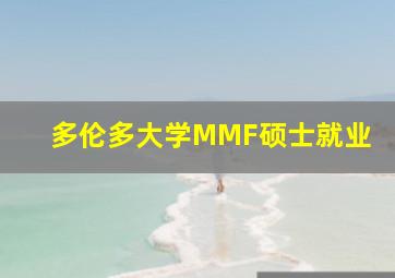 多伦多大学MMF硕士就业