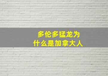 多伦多猛龙为什么是加拿大人