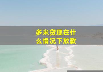 多米贷现在什么情况下放款