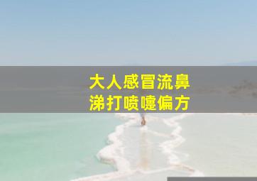 大人感冒流鼻涕打喷嚏偏方