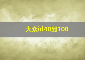 大众id40到100