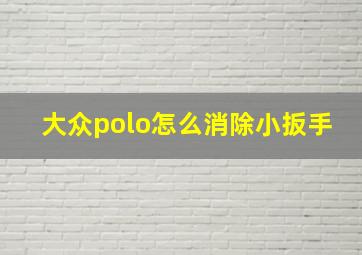 大众polo怎么消除小扳手