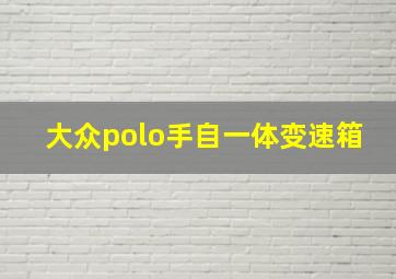 大众polo手自一体变速箱