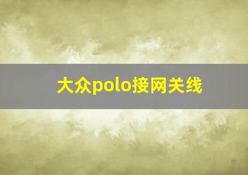 大众polo接网关线