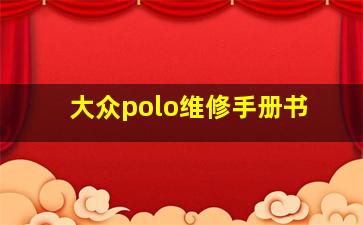 大众polo维修手册书