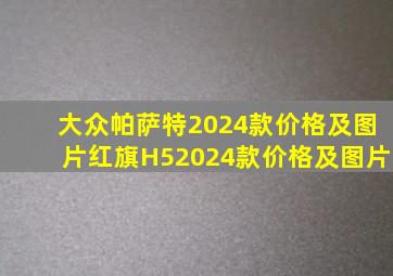 大众帕萨特2024款价格及图片红旗H52024款价格及图片