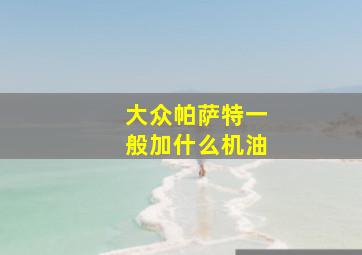 大众帕萨特一般加什么机油