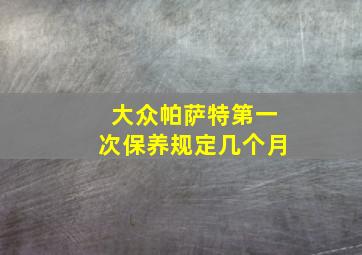 大众帕萨特第一次保养规定几个月