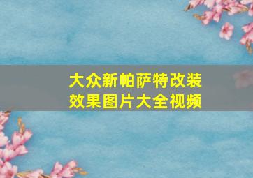 大众新帕萨特改装效果图片大全视频