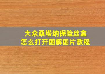 大众桑塔纳保险丝盒怎么打开图解图片教程